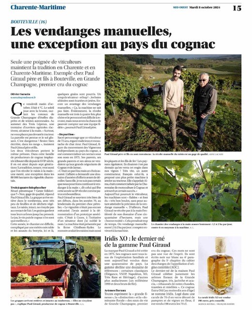 PG SUD OUEST 8 OCTOBRE 2024 - VENDANGES + IRIDIS